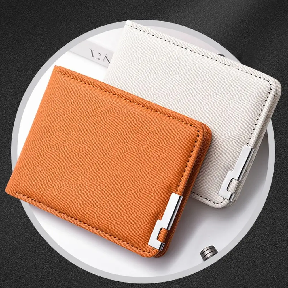 

Высококачественный портативный кошелек, ультратонкий кошелек из искусственной кожи, короткий держатель для карт для мужчин