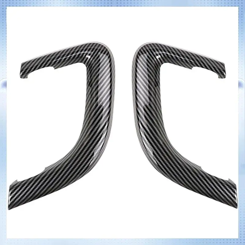 

NEW-2PCS Carbon Fiber Car Left+Right Interior Door Pull Handle Cover Trim Parts Accessories For Land Rover Discovery Sport 2015-