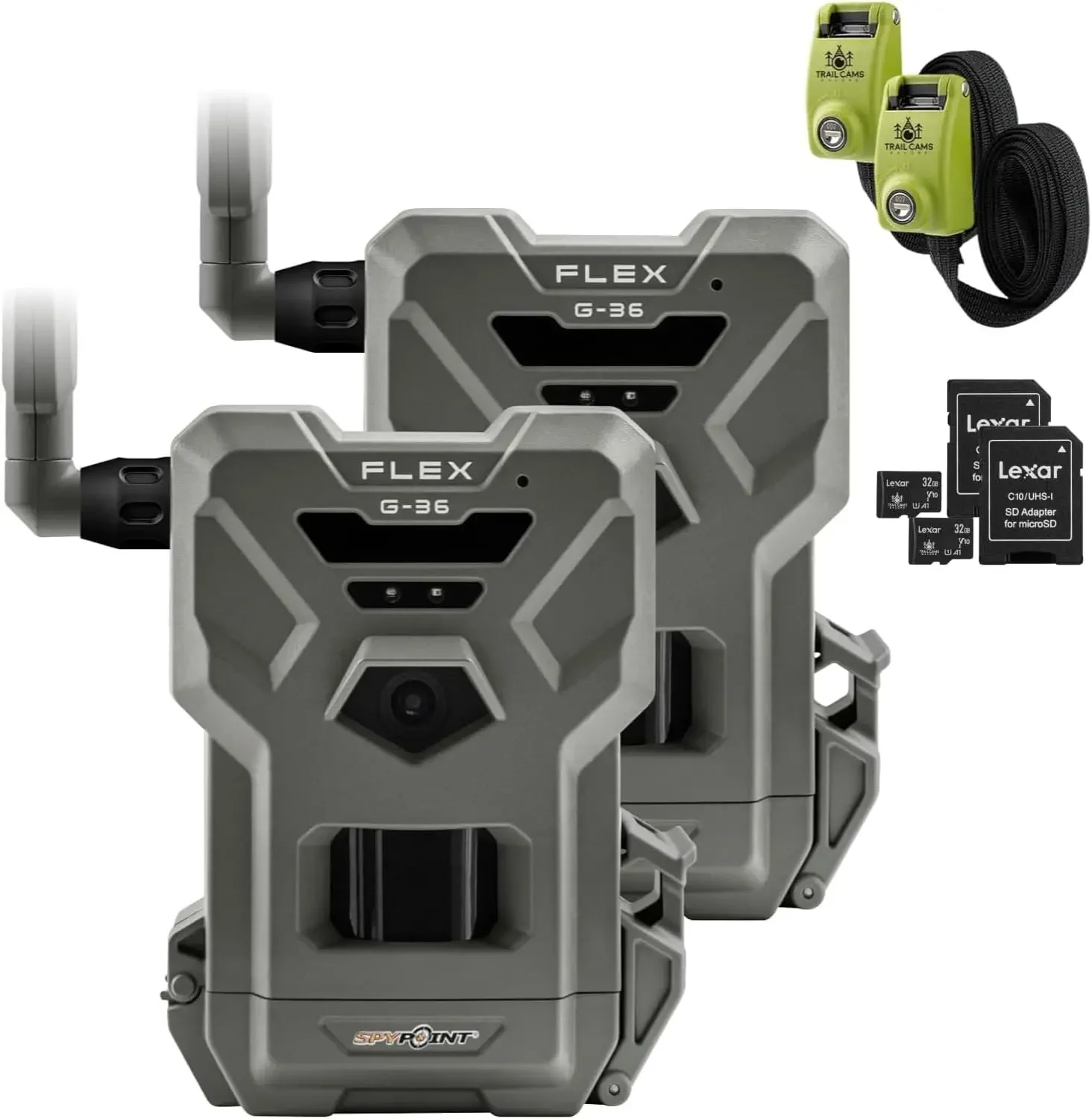 G-36 Twin Pack Cellular Trail Camera, 36MP Photos and 1080p Videos with Sound, GPS Enabled