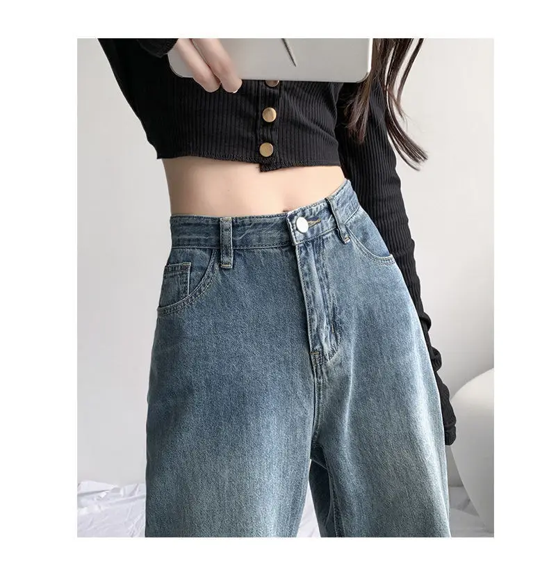 

Jeans Women Wide School Clothes Flared Bell Bottom Bootcut Trumpet Leg Lengthening Pear Shaped Silhouette Female Denim Fashion
