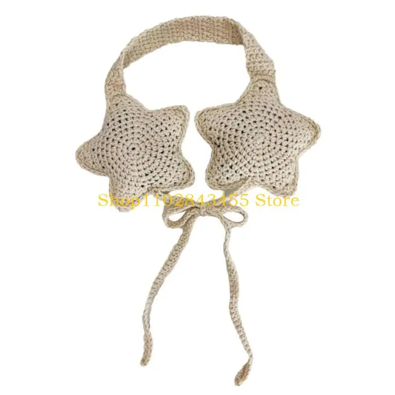 49MC Adult Cycling Skiing Earmuff Outdoor Crochet Ear Warmer Windproof for Girls
