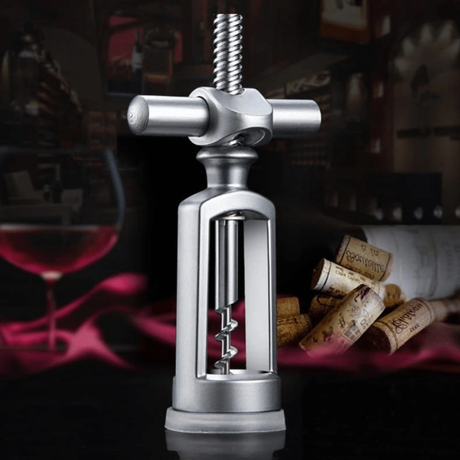 Cork Screw Lever - Vintage-Style 304 Stainless Steel Wine Bottle