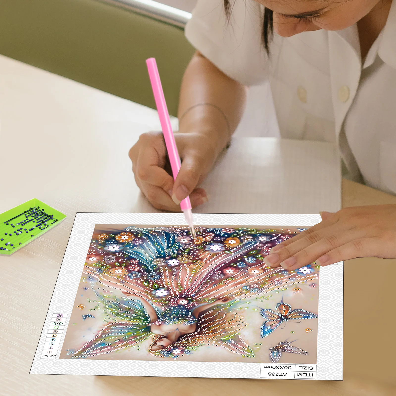 DIY flower fairy 5D Special Shape Diamond Art Kits for Beginners, Diamond Art Painting Kits for Home Wall Decoration Gift