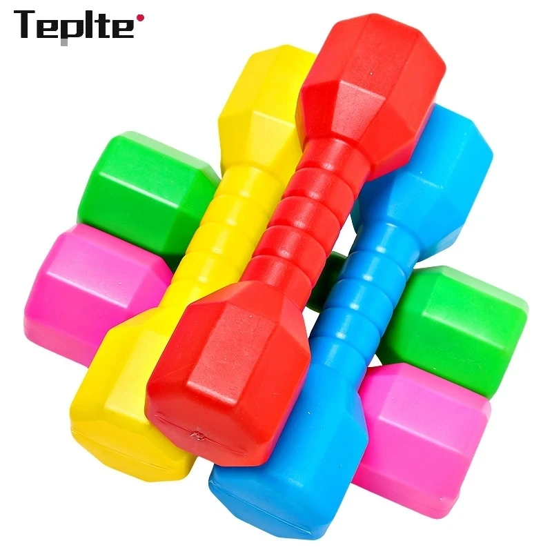 Children Dumbell Plastic Fitness Equipment, Kids Training Performance, Outdoor Dancing Tool, Workout Exercise, Colorful Toy