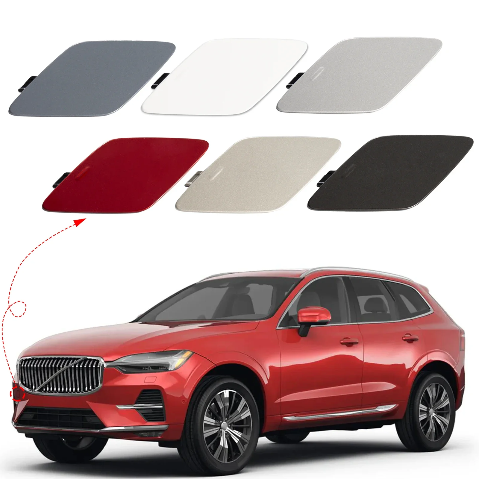 

OLANGDA Front Bumper Tow Hook Cover Cap Towing Eye For VOLVO XC60 Accessories 2022 2023 32234934