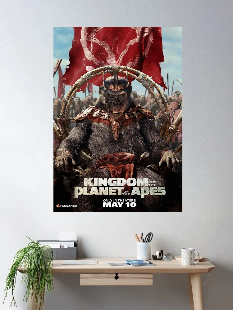 Kingdom of the planet of the Apes Movie, Art Print Silk Poster Home Wall Decor