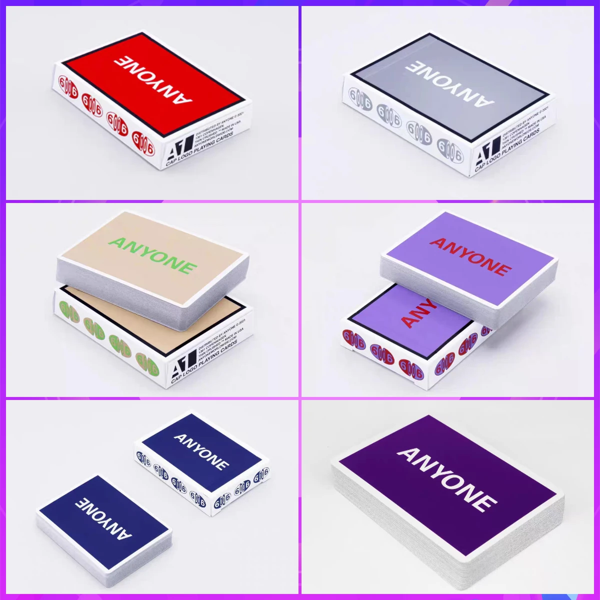 ne-cap-series-collection-khaki-logo-flower-cut-poker-cards-american-made-magic-class-paper-material-for-player