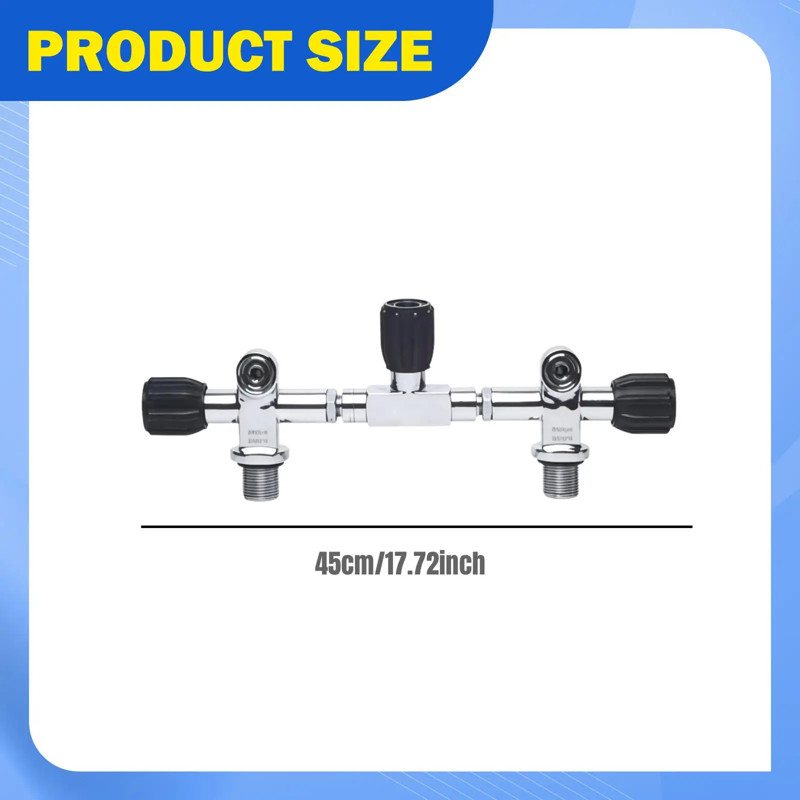 Scuba Diving Cylinder Valve Metal Thread 34NPS Professional Tank Valve Kit Easy Install for Underwater Sports