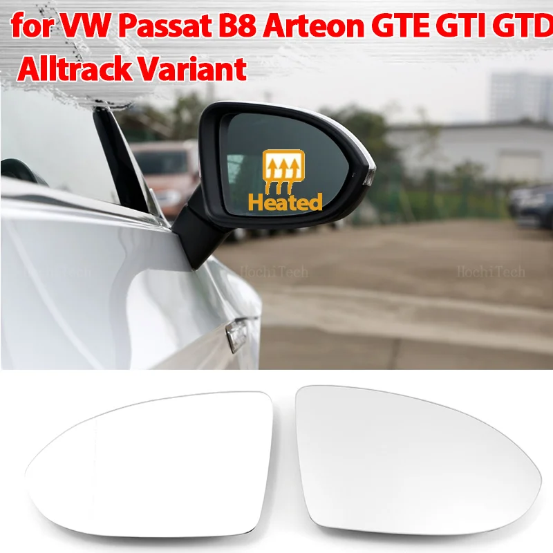 Heating Side Mirror Glass Lens Door Wing Rear View Mirror Glass for Volkswagen VW Passat B8 Arteon GTE Alltrack Variant 2015-23