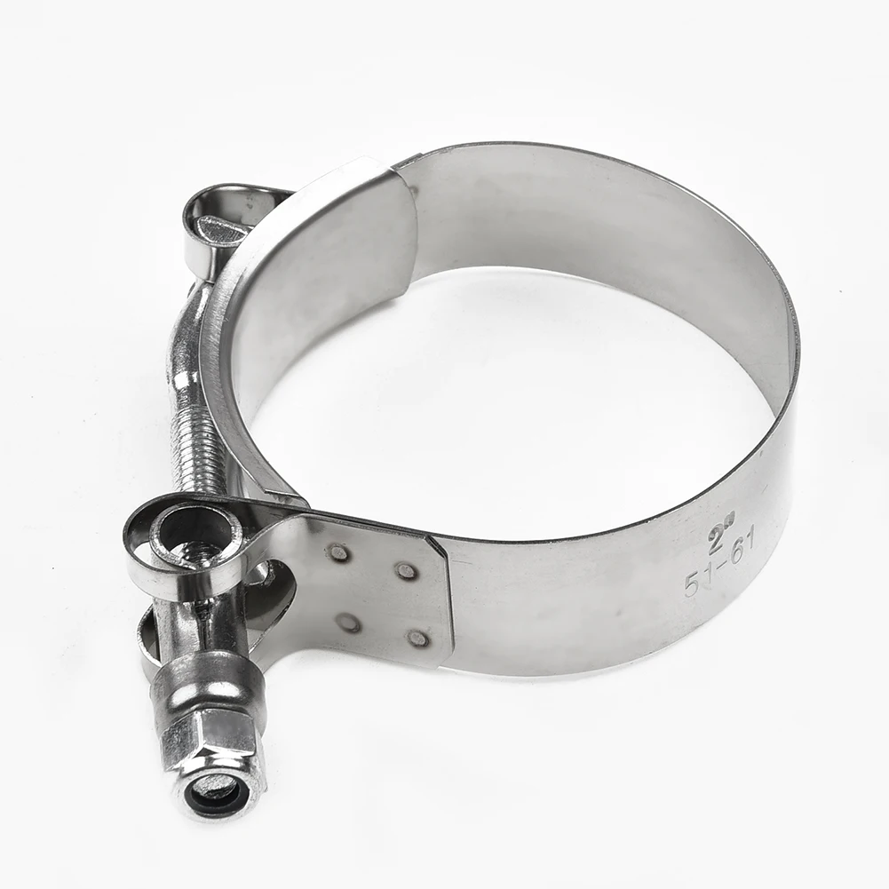 2In Exhaust Pipe Clamp Band Calipers Motorcycle Parts Rear Stainless Steel 51mm Accessories New Practical For Slip-on Type