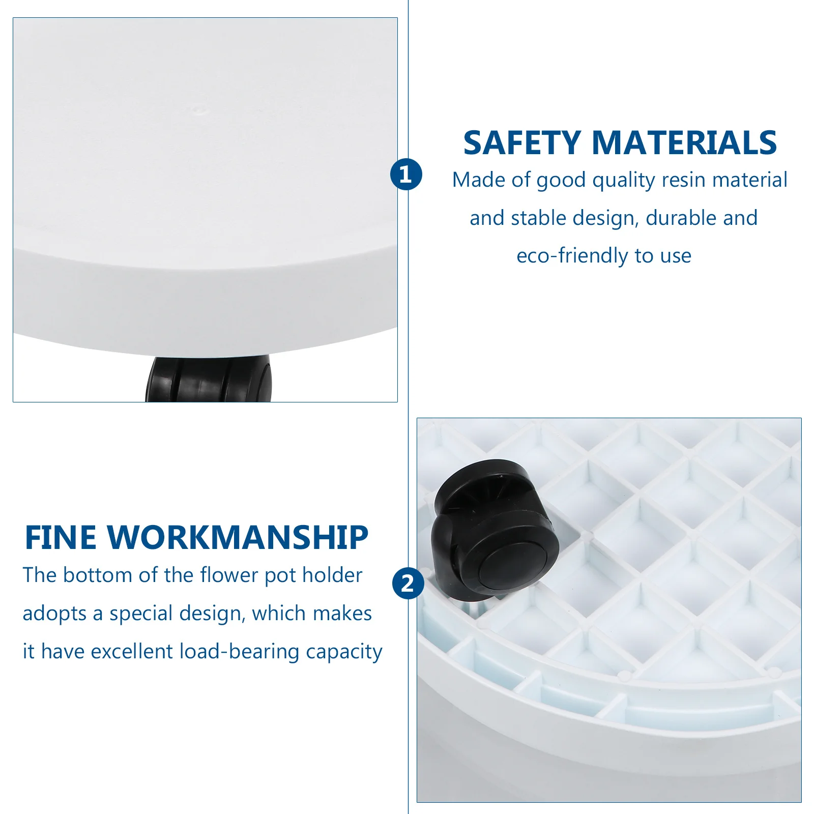 

Heavy Duty Plant Thickened Flower Pot Base Dirt Resistant Rolling Flower Pot Stand Large Load Capacity Smooth