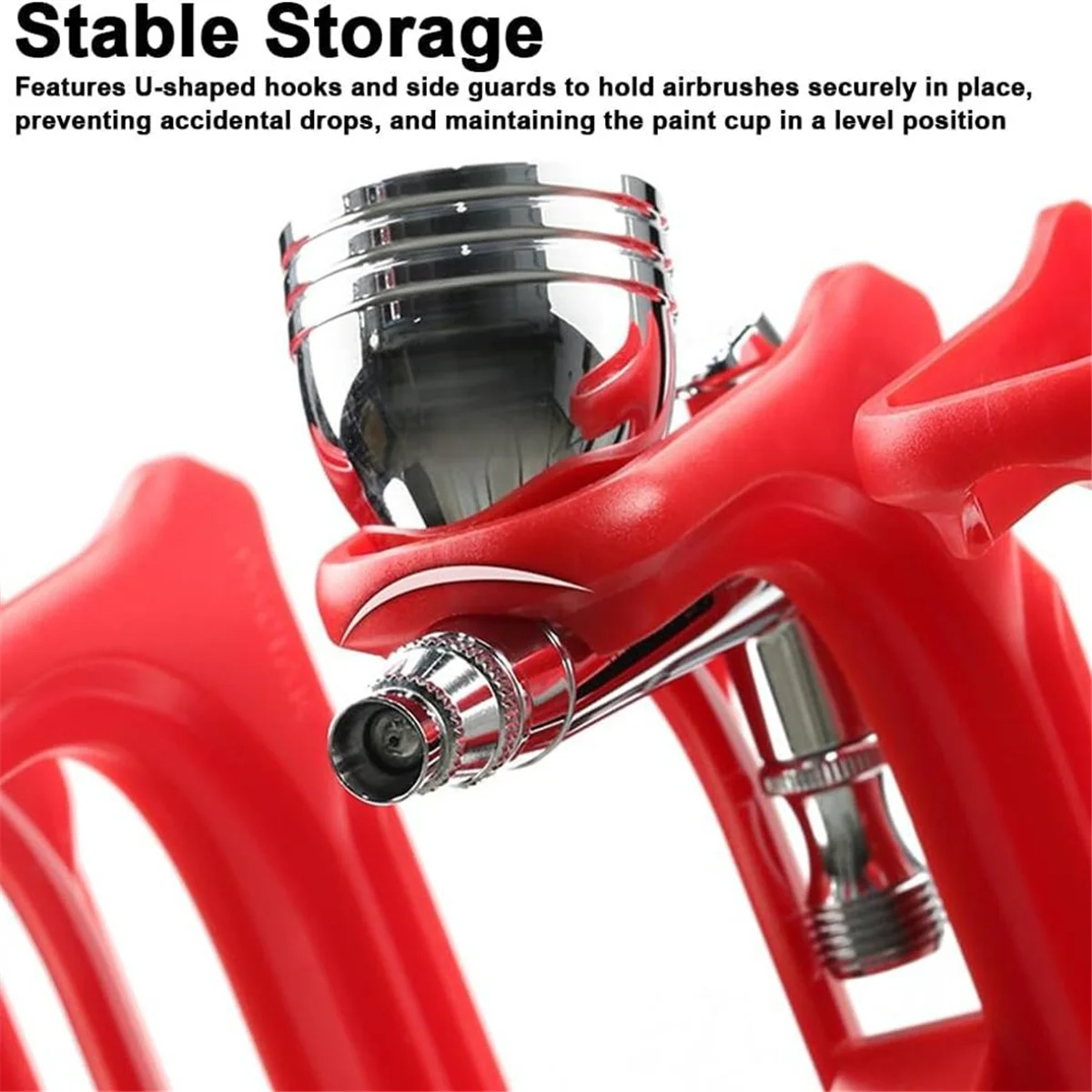 A002 Quick-Release Airbrush Stand Quick Pull Spraying Pen Holder 30mm Adjustable Rotation for Effortlessly Convenient Use