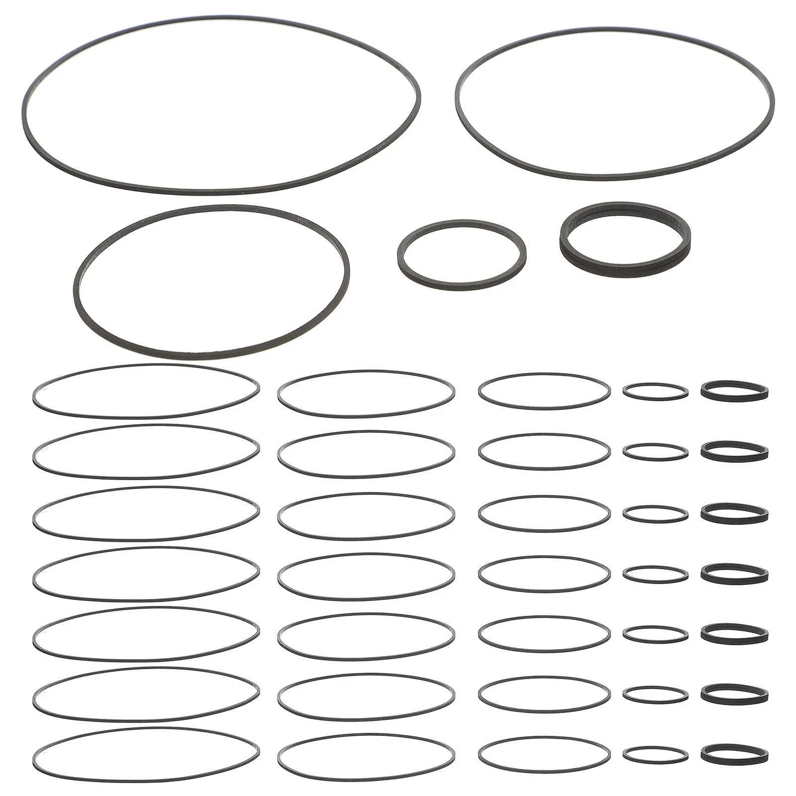 50pcs Cassette Tape Machine Belt 1Mm Rubber Replacement For Record Player Recorder Dvd Drive Repair Smooth Rotation Cassette