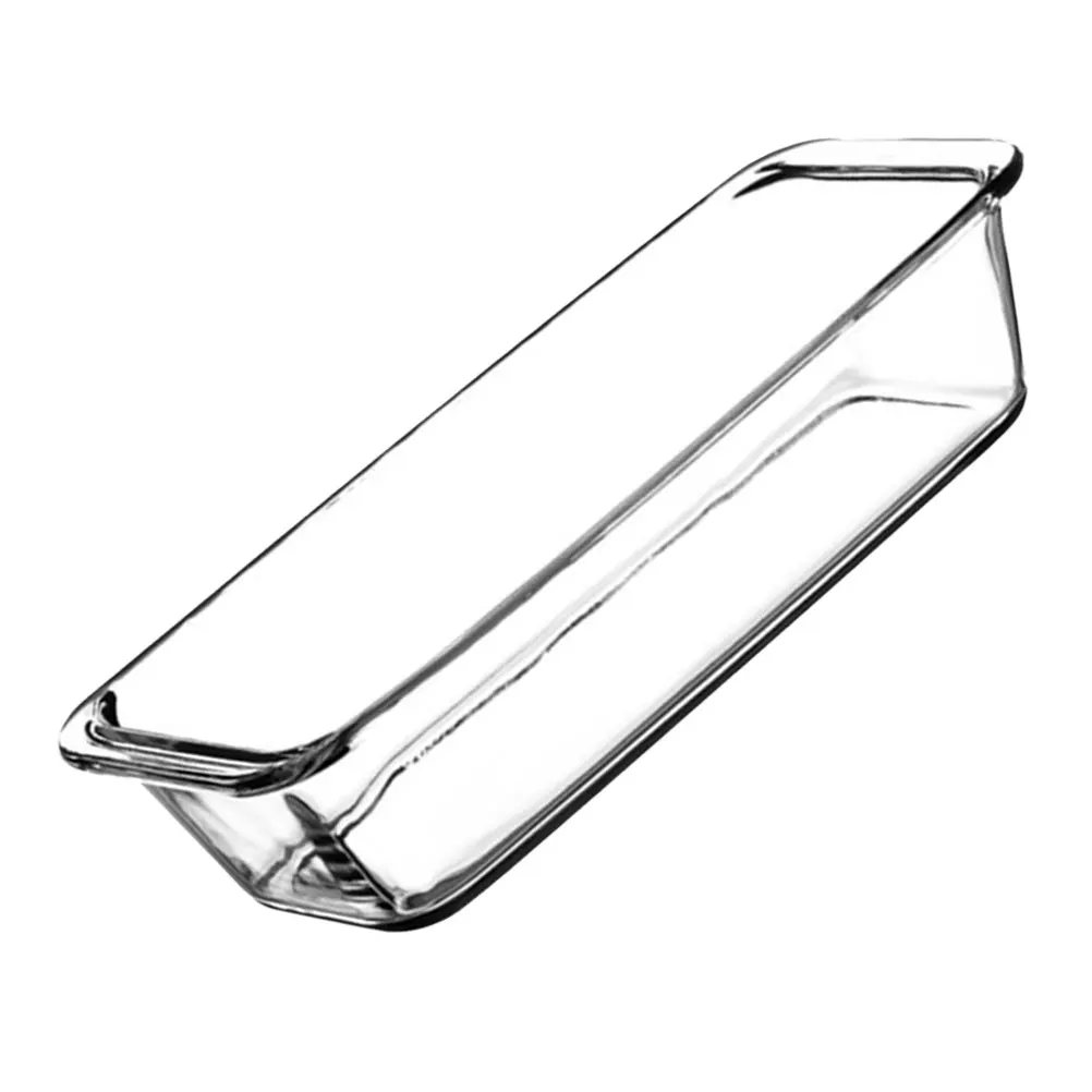 

1Pcs Tempered Glass Baking Pan Rectangular White Salad Bowl Perfect Gift for Family Friends Baking Pan Tempered Glass Plate