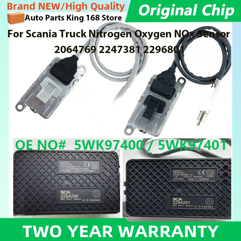 Nox Sensor 2294290 5WK97400 2064768 2247380 2296800 5WK97401 2294291 2064769 2247381 2296801 For Scania Euro 5 6 Series P Truck