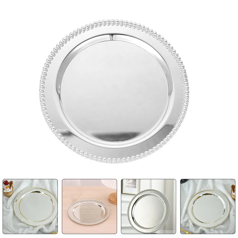 

Jewelry Tray Round Shape Earring Ring Necklace Display Dish Elegant Desktop Decor Smooth Surface Luxury Vanity Organizer Trinket