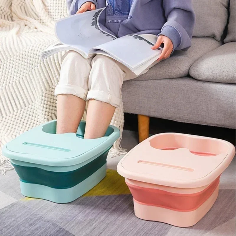 Foldable Footbath Massage Bucket Soaking Bucket Household Sauna Bathtub Folding Basin Spa Foot Bath Bucket Pedicure Bath Bathtub