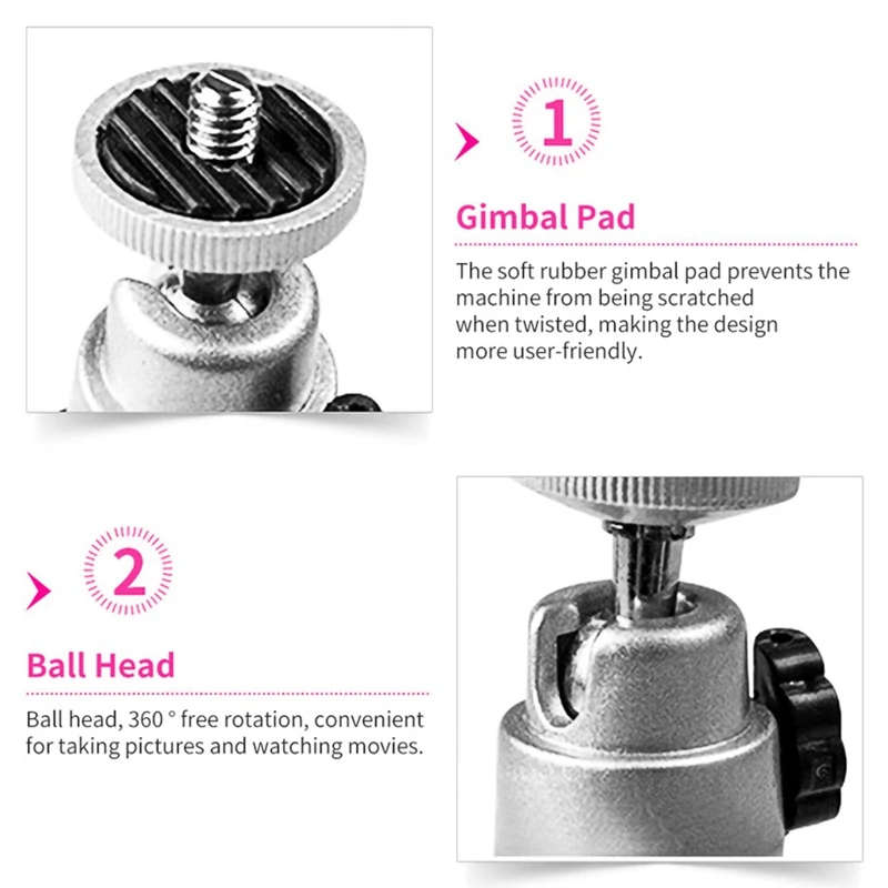 Mini Tripod For Phone Tripe Yg300/Yg230 Projector Camera Portable Tripod Can Be Bent (Red)