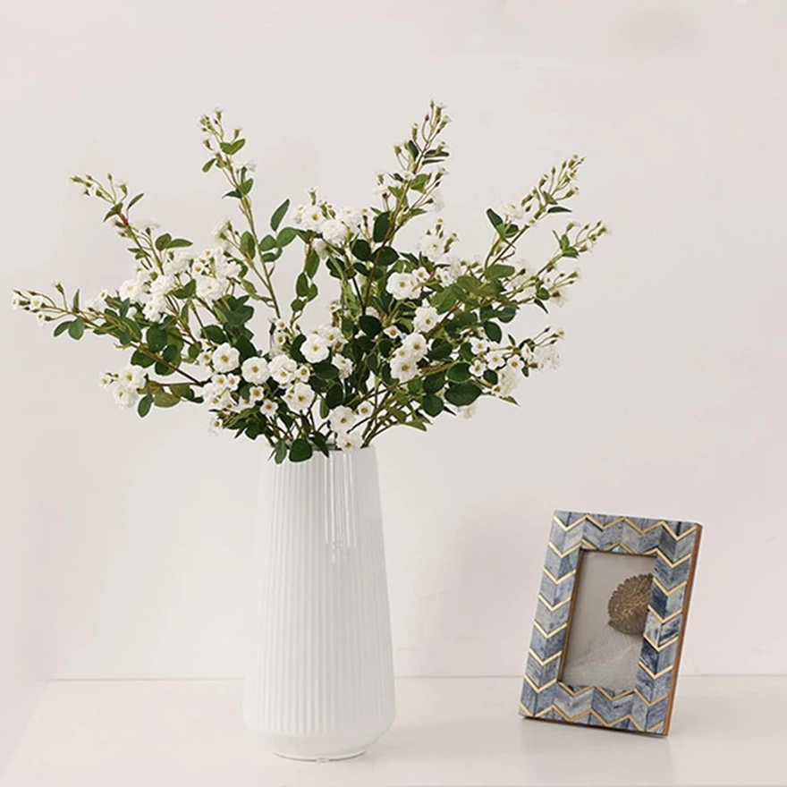 

5Pcs Artificial Flowers Long Rose Bouquets Home Decor Dining Table Warm Atmosphere DIY Craft Wedding Bridal Bouquets Accessories