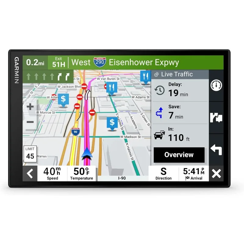 

Garmin DriveSmart 76, 7-inch Car GPS Navigator with Bright, Crisp High-resolution Maps and Garmin Voice Assist