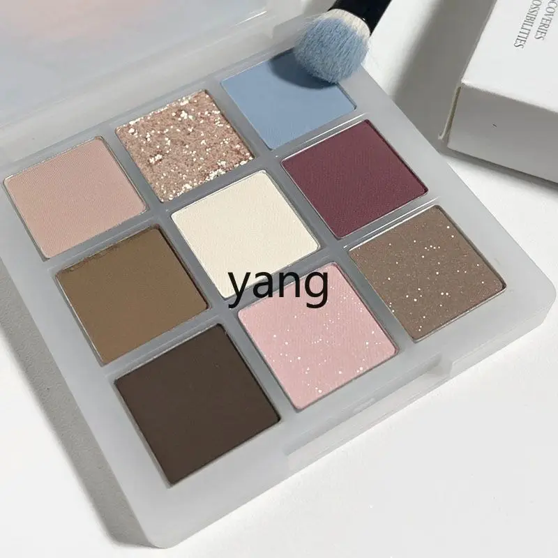 CX Crystal 5 1 Six Color Eyeshadow Fog Blue Smoky Matte Frozen Fir Curtain Eye Comprehensive Plate