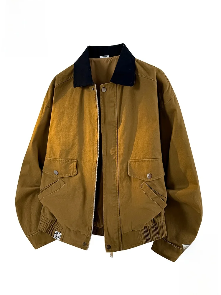 

Мужская куртка Paul Frank в стиле ретро, свободного кроя, осенняя, модная, повседневная верхняя одежда с дизайном «Обезьяна с большим ртом» и цветовыми блоками