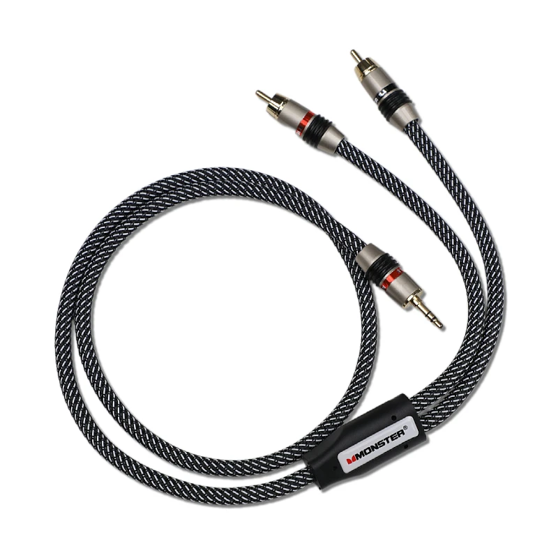 5NOFC 3.5mm to 2RCA HIFI audio cable