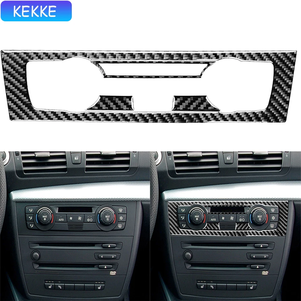 

Carbon Fiber Model A Digital Air Temperature Control Sticker Cover Trim Decal For BMW 1 Series E81 E82 E87 E88 2008-2013