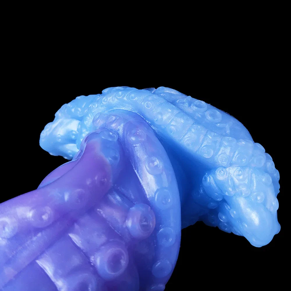 YOCY Octopus Dildo Ovipositor Buttplug Lay Eggs Enlargers Hollow Dildos Sex Toys For Women Men Stimulator S,M Size Egg image 6