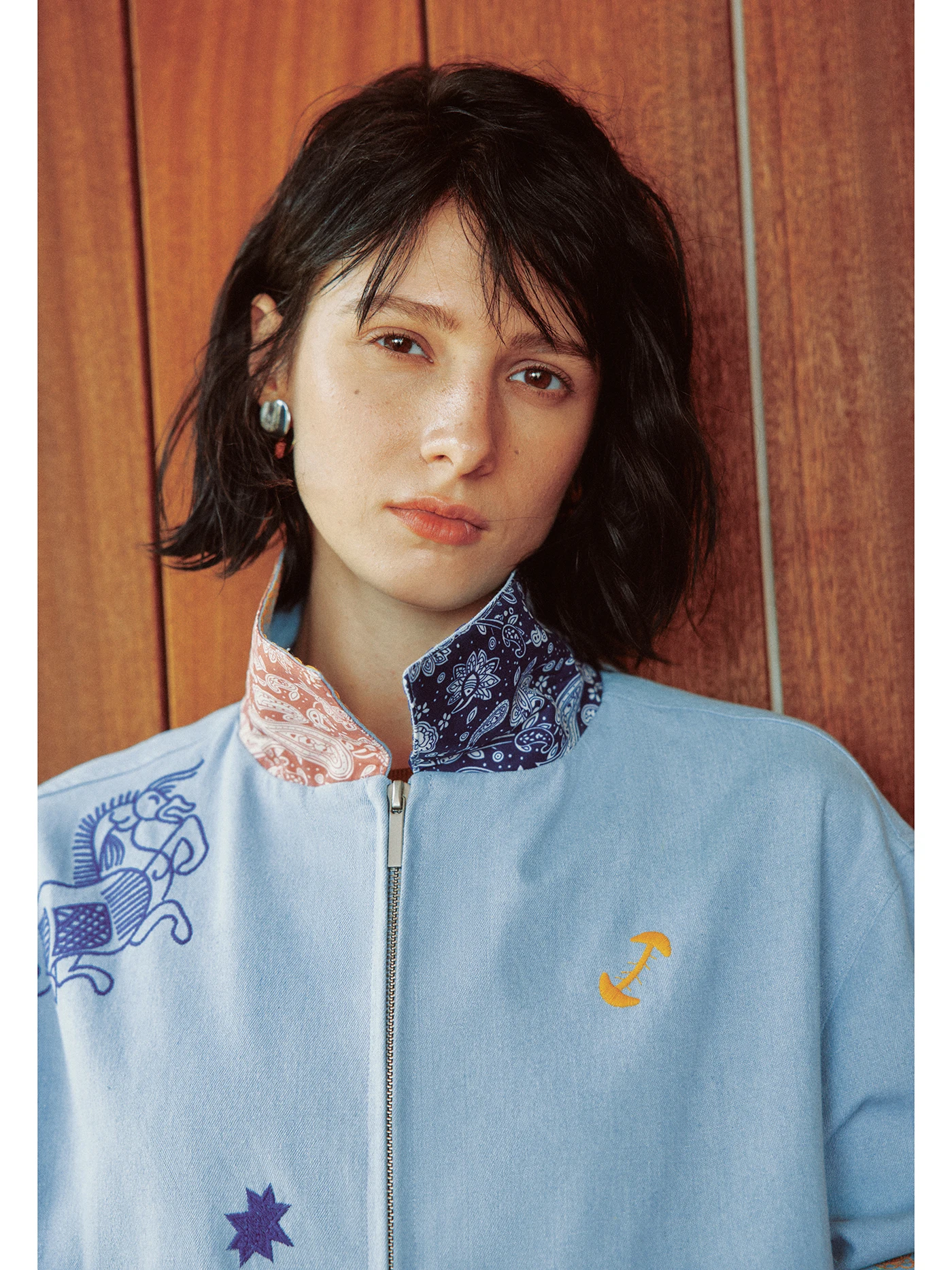 Haworth Small Town Heavyweight Embroidery Vaion Sle Quinceanera Color Walnut Flower Cowhide Jaet Outerwear for Women