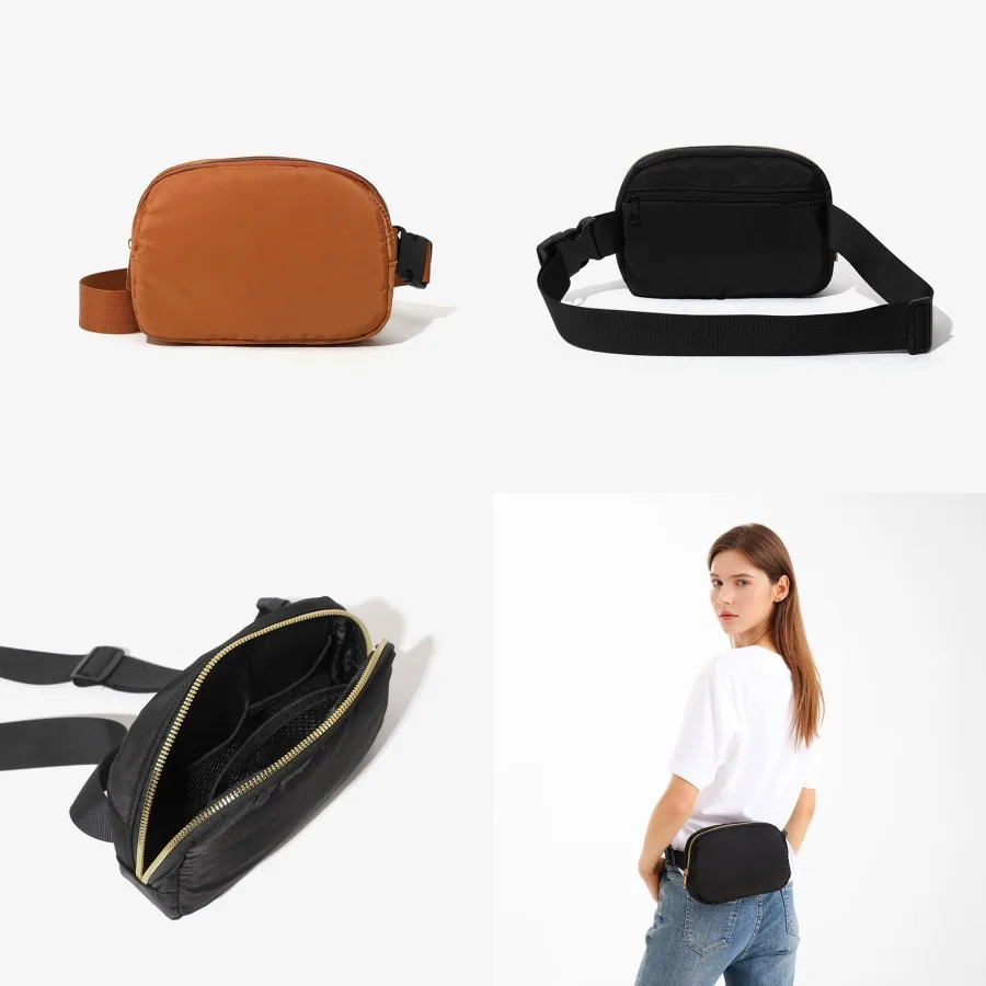 

【New style】Simple and all-matching women's chest bag multifunctional one-shoulder -section waist bag small fresh textile memory