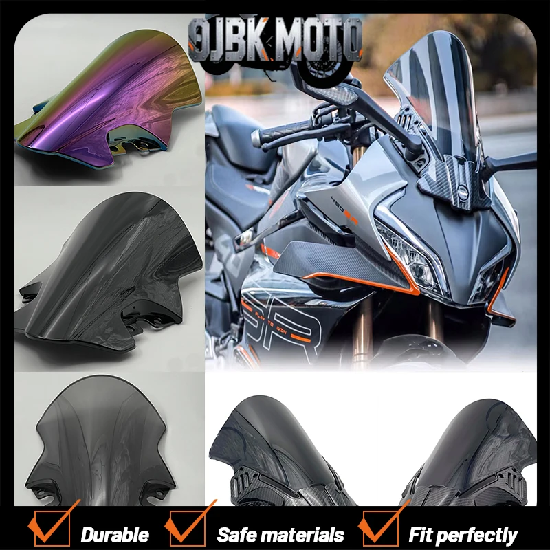 

Motorcycle Double Bubble Windshield WindScreen Screen For 2022 2023 CFMOTO 450SR Racing Windshield Rearview Mirrors Wind Wing