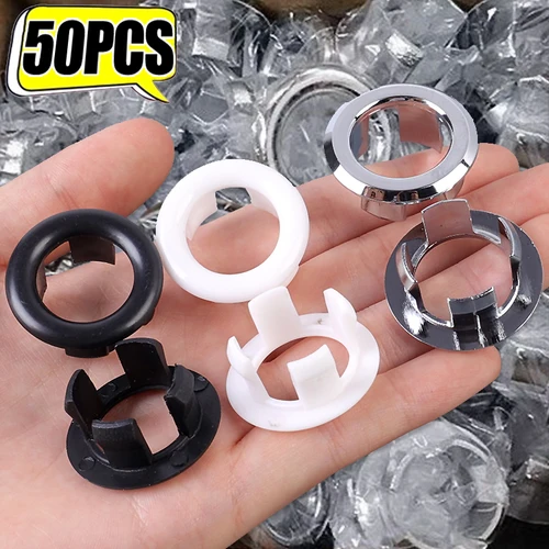 1-50 Uds lavabo anillo de desbordamiento grifo fregadero cubierta de desbordamiento hogar cocina baño lavabo embellecedor baño fregadero redondo hueco anillo enchufe
