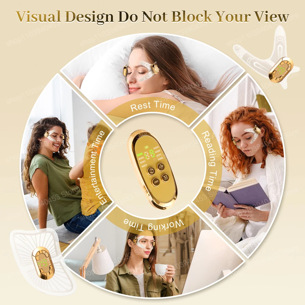 EMS Eye Face Beauty Massage Muscle Stimulator Facial Lifting Anti-Wrinkle Reduce Dark Circles Eyes Swelling Forehead Care Device