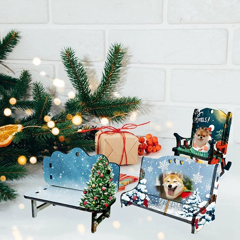 8 Pcs Sublimation Blank Beach Chair Decor Double-Sided Sublimation Beach Blanks Chair Ornament