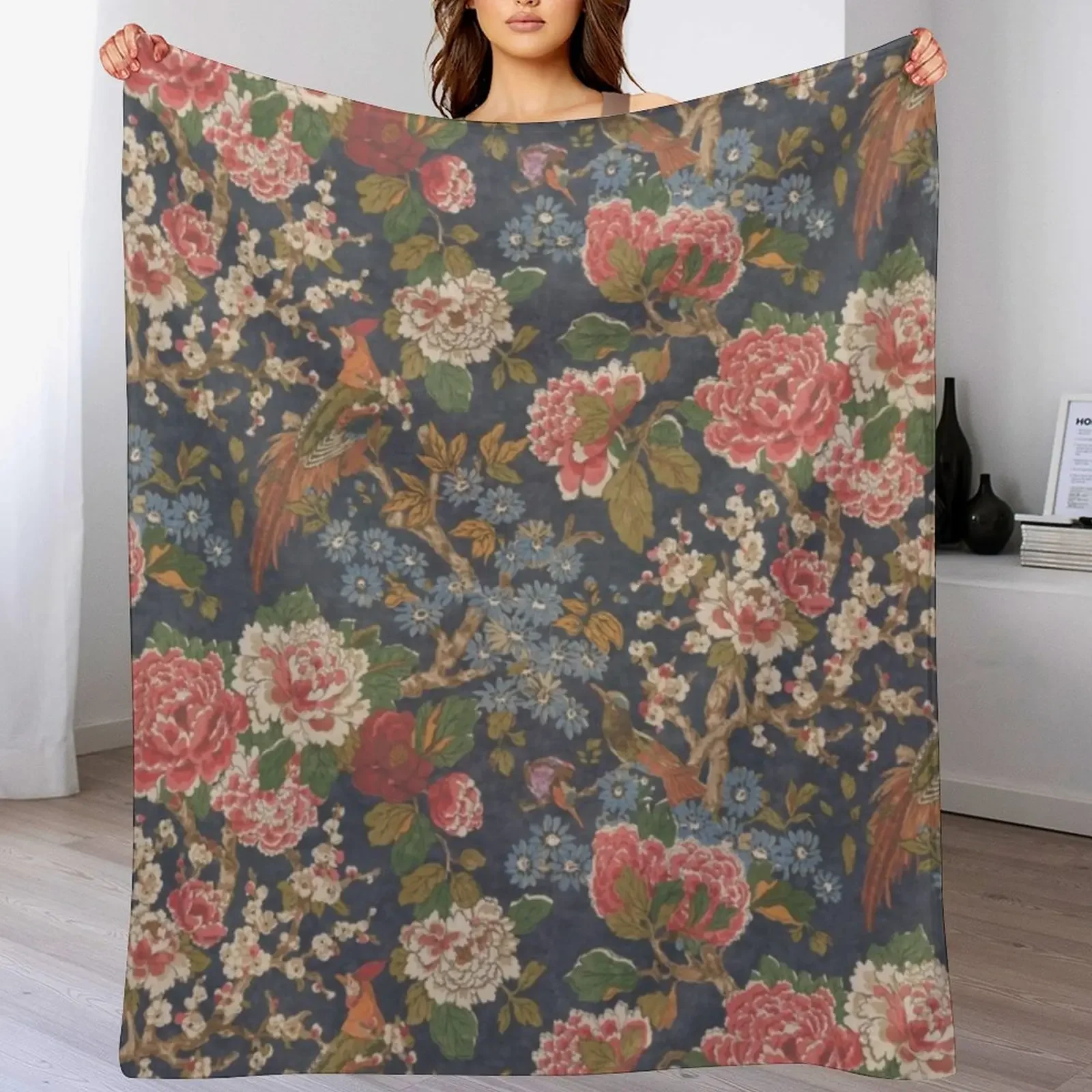 

colefax and fowler Jardine floral Throw Blanket funny gift Kid'S blankets ands Soft Big Blankets