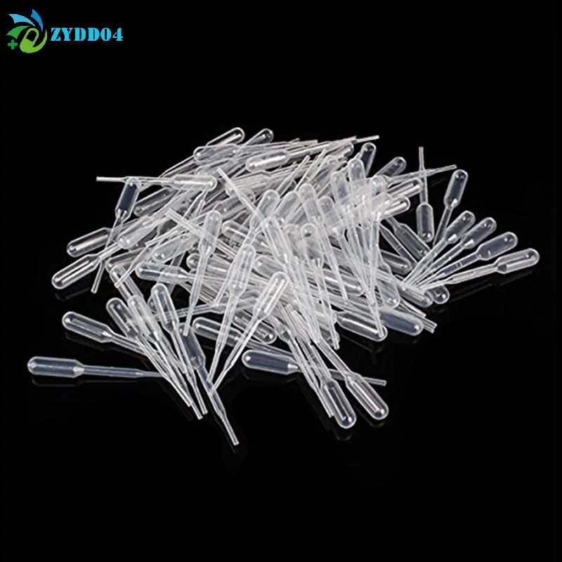 ●100PCS 0.2ML 2ML Disposable Eye Dropper Transfer Graduated Pipettes Polyethylene