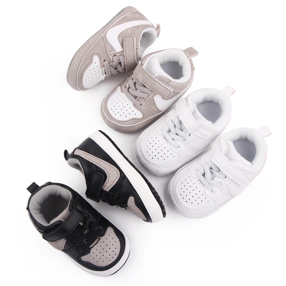 Yibubu Baby Shoes, Classic Color-Block Infant Sneakers, Soft-Sole Comfortable Newborn First Walker Toddler Shoes Baby Girl Shoes