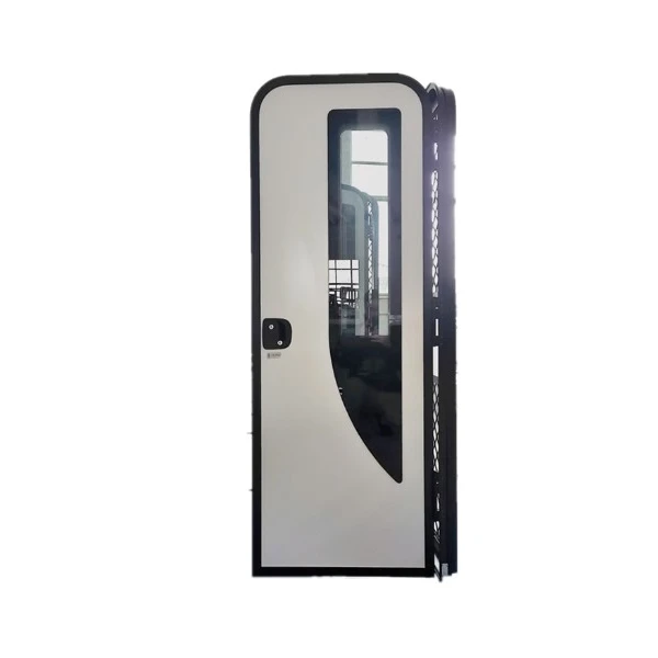 

No.2 Aluminum Panel ECE DOT Tempered Glass Metal Grid Fly Screen Caravan Camper RV Door