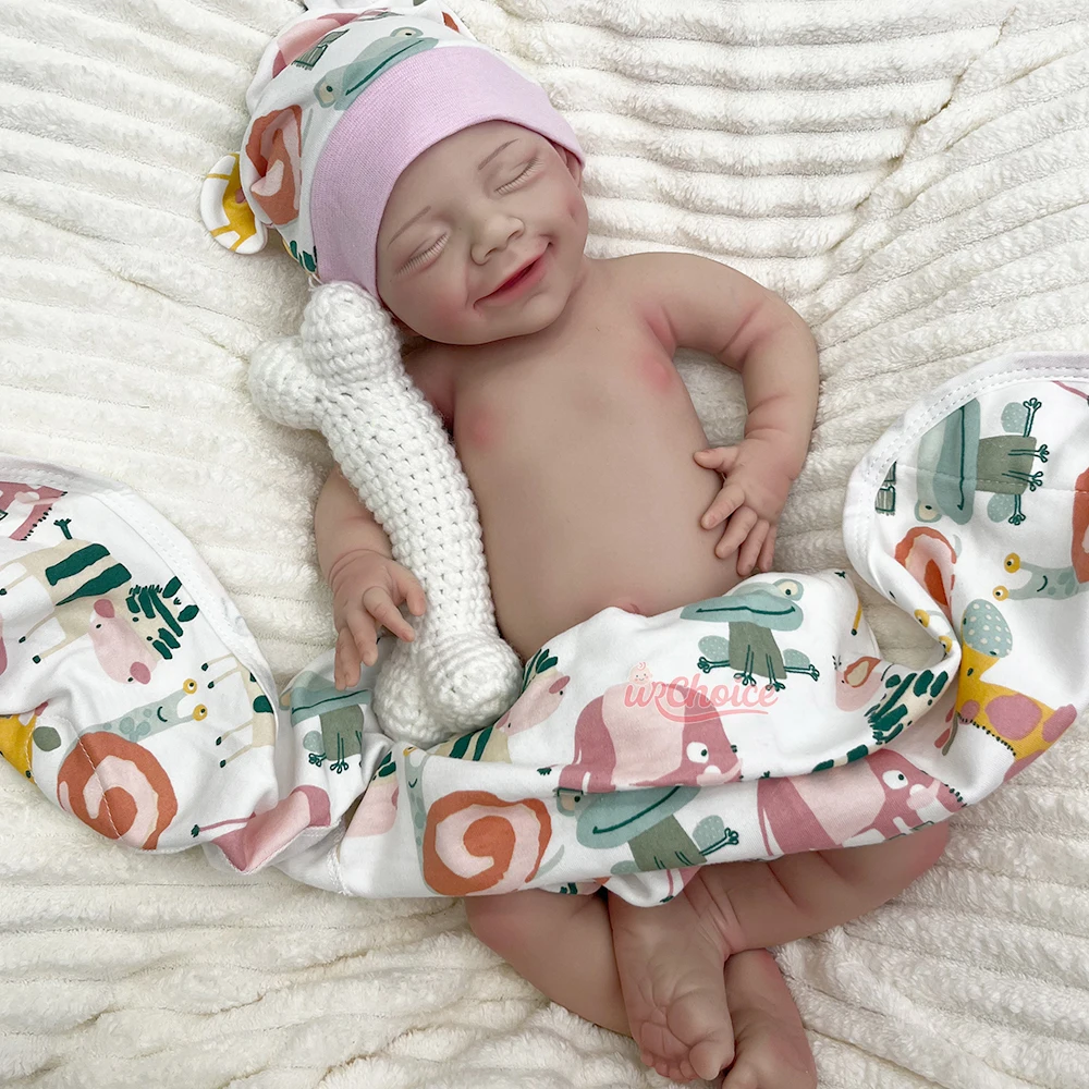 

18Inch Realistic Features Soft Silicone Reborn Baby Girl Poseable Limbs Visible Veins Newborn Doll for Photo Props Collector