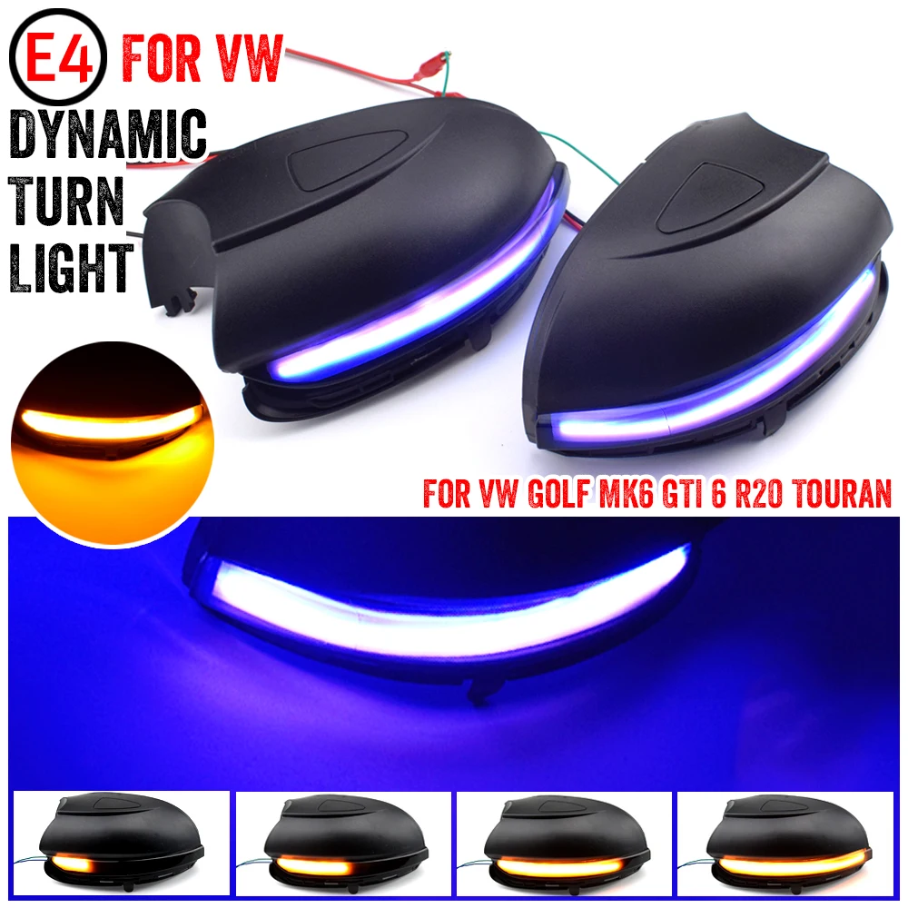 

Dynamic Blinker For Volkswagen Golf MK6 for GTI 6 R Line VI R20 LED Turn Signal Light Touran GTD Side Mirror Indicator for VW