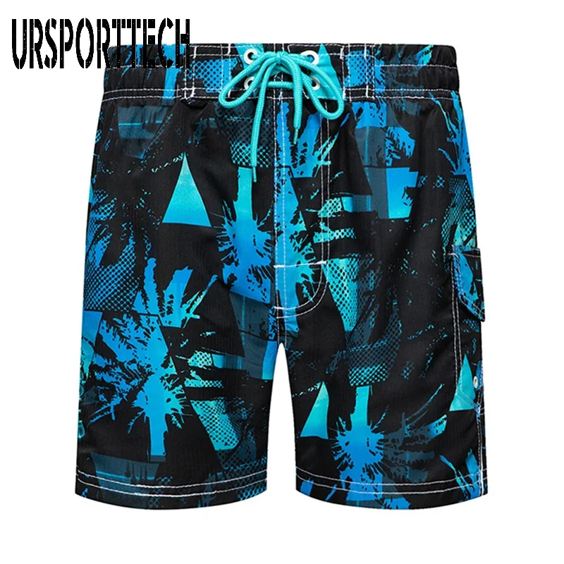 Beach Shorts Men Print Swimwear Trunk Summer Short Pants Male Breathable Quick Dry Swimming Shorts Plus Size Mens Board Shorts