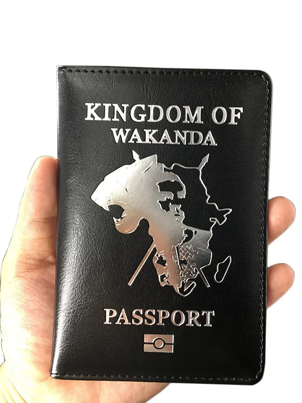 funda para pasaporte Wakanda edición limitada, soporte de pasaporte negro