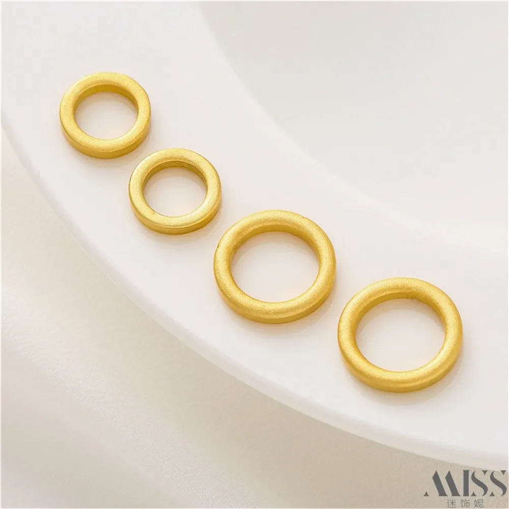 Matte Gold 18K Gold Bag Color Thickened Running Ring Closed Circle DIY Bracelet Necklace Gasket Connector Jewelry Accessories