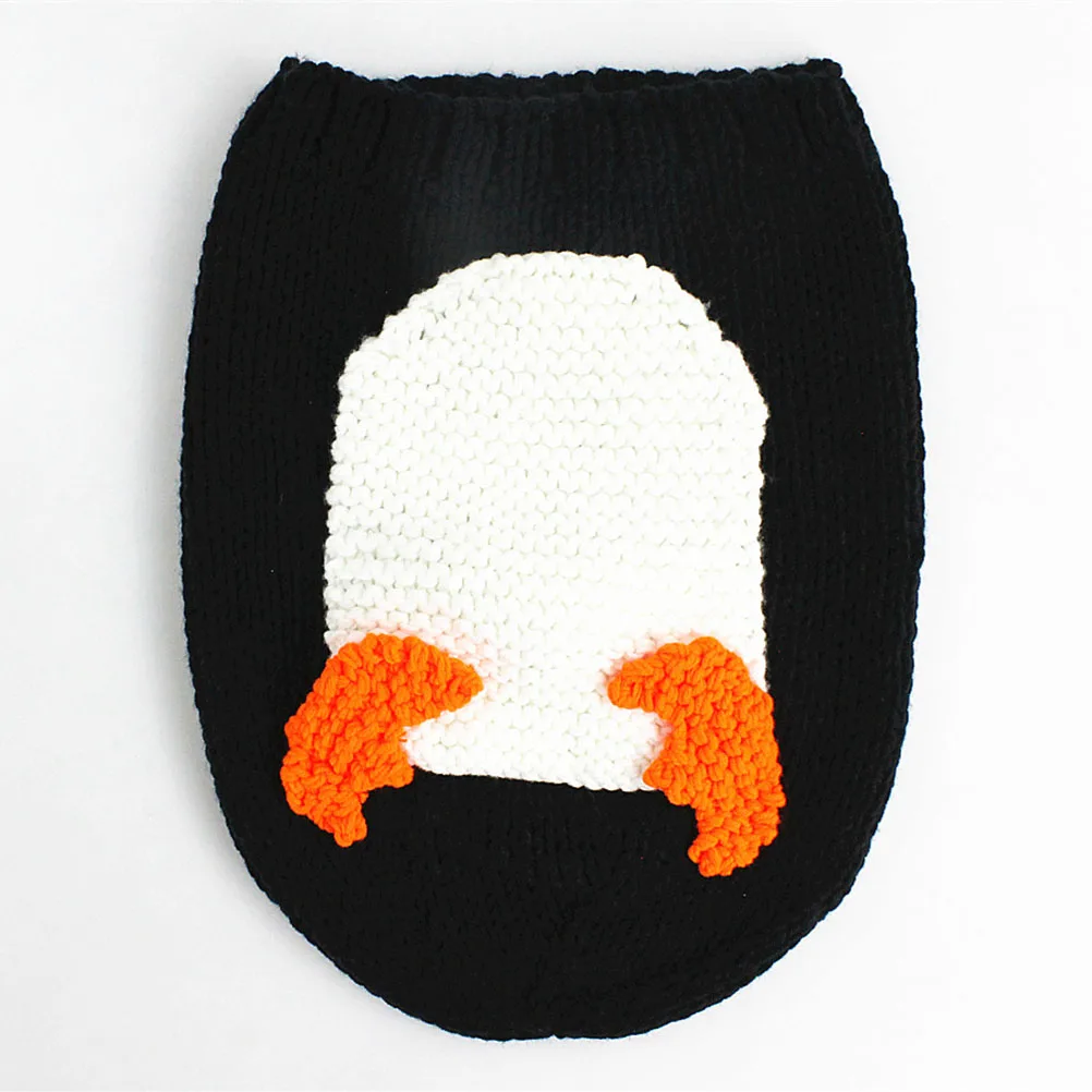 

Newborn Baby Photography Props Penguin Cartoon Style Clothing Set Hand-knitted Crochet Baby Photography Suit Outfits Costume for
