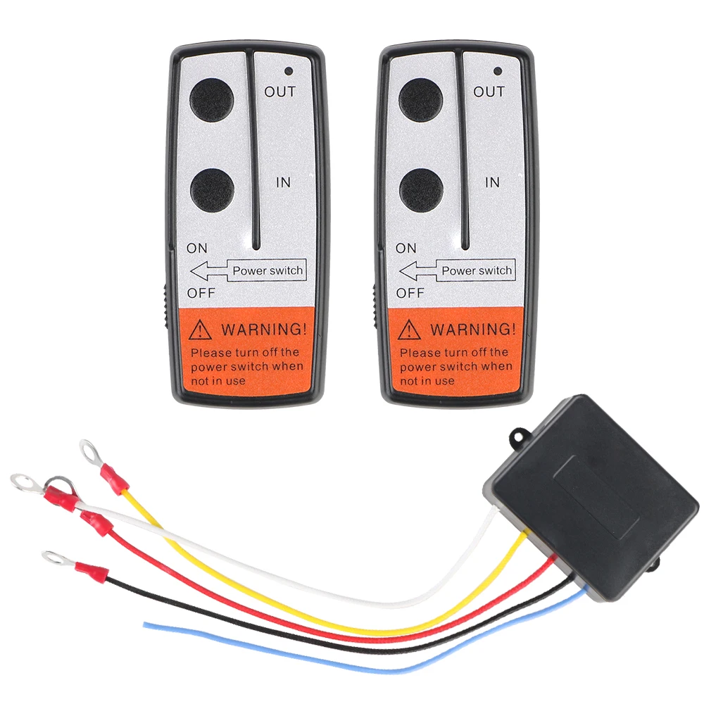 12V 24V Winch Remote Control System Handset Switch Controller For Recovery Tow Truck Universal Wireless For Jeep Off-road ATV