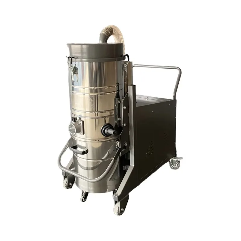 Electric 2.2KW Manual Cleaning Industrial Vacuum Cleaner 75L Stainless Steel Bucket 380V 2700/3000mmH2O 320/400m/h