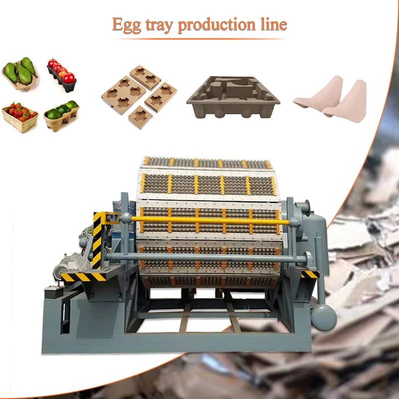 Small Mini Egg Trays Molding Making Machine 1000 Pcs Waste Paper Pulp Egg Tray Forming Machine Coffee Cup Holder Making Machine