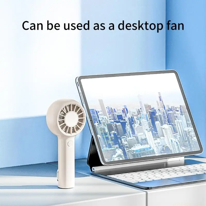 D0AB Mini Handheld Fan 5 Speed Portable Fan 1200mAh USB Rechargeable Battery Operated