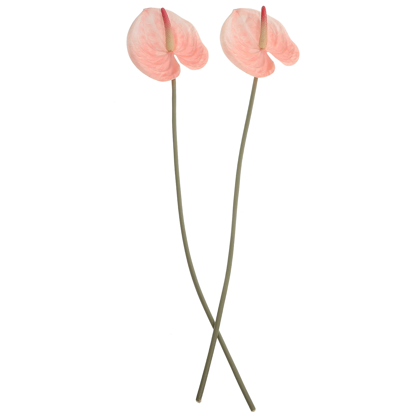 

2Pcs Artificial Anthurium Fake Plant Decoration for Wedding Events Indoor Scene Wreath Centerpiece Bouquet